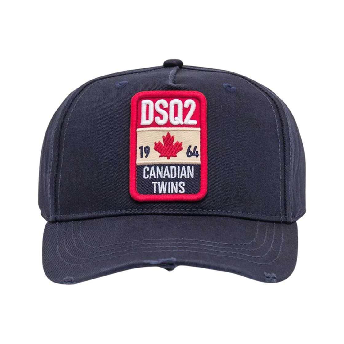 디스퀘어드2 로고 패치 커브드 피크 베이스볼 캡 블루(Dsquared2 Logo Patch Curved Peak Baseball Cap Blue)