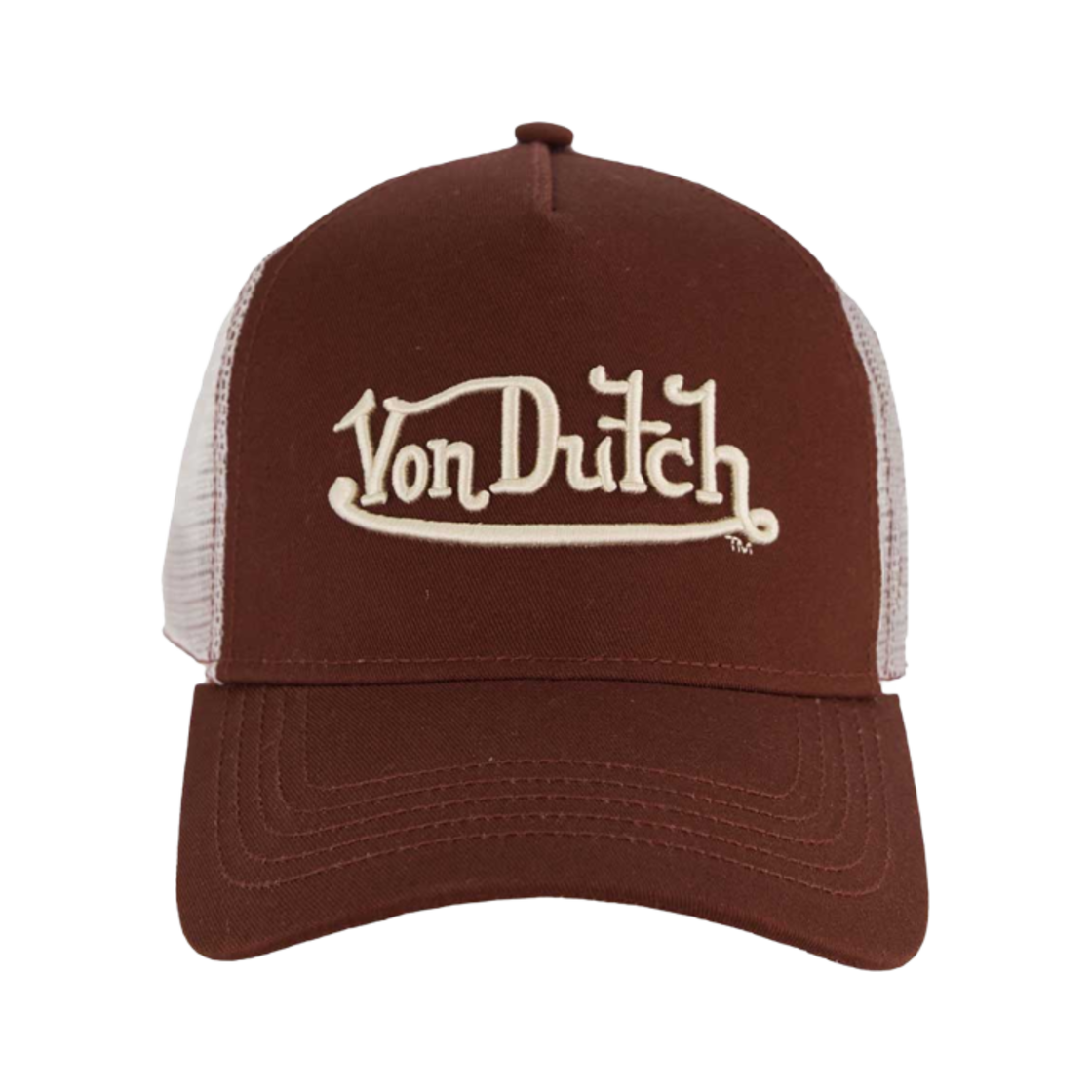본더치 파리 쉐르파 레비 트러커 브라운 레드(Von Dutch Paris Sherpa Levy Trucker Brown Red)