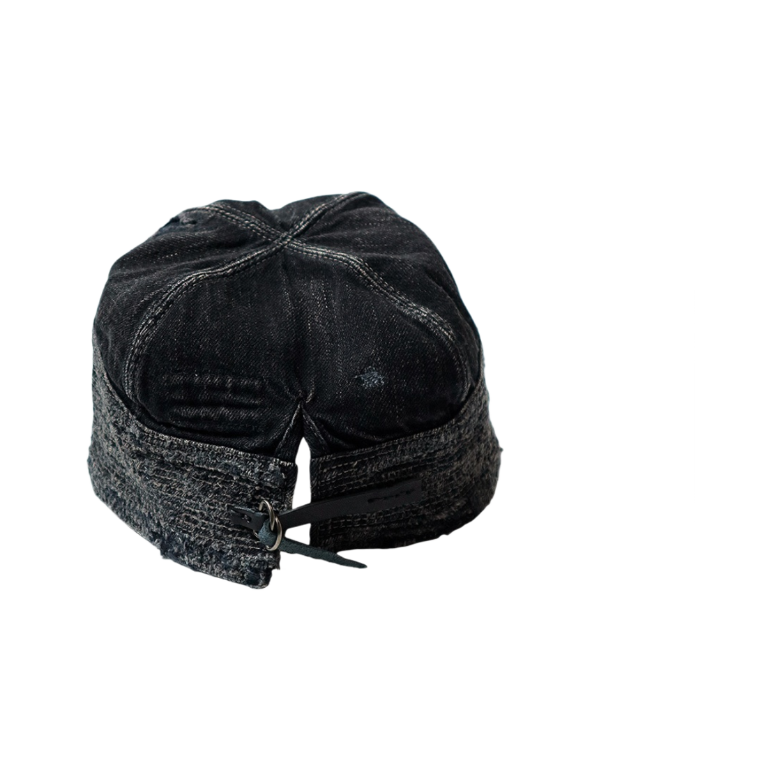 캐피탈 11.5온즈 블랙 데님 더 올드 맨 앤 더 씨 캡 크래시 리메이크 블랙(Kapital 11.5 oz. Black Denim The Old Man And The Sea Cap Crash Remake Black) - 2