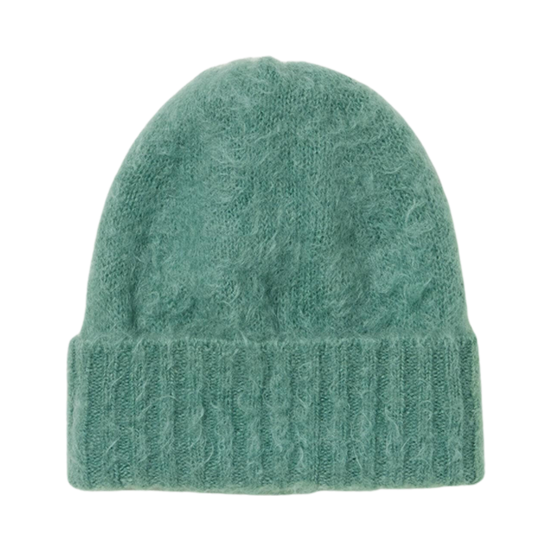 오라리 브러시드 슈퍼 키드 모헤어 니트 캡 제이드 그린(Auralee Brushed Super Kid Mohair Knit Cap Jade Green)