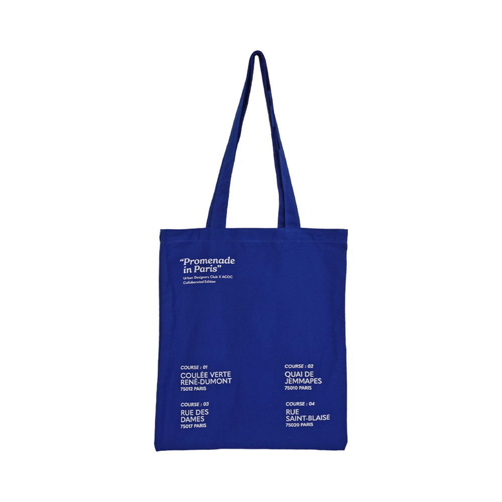 [아코크 X 유디씨 파리] 레터링 에코백_블루([ACOC X UDC PARIS] Lettering Eco Bag_Blue)
