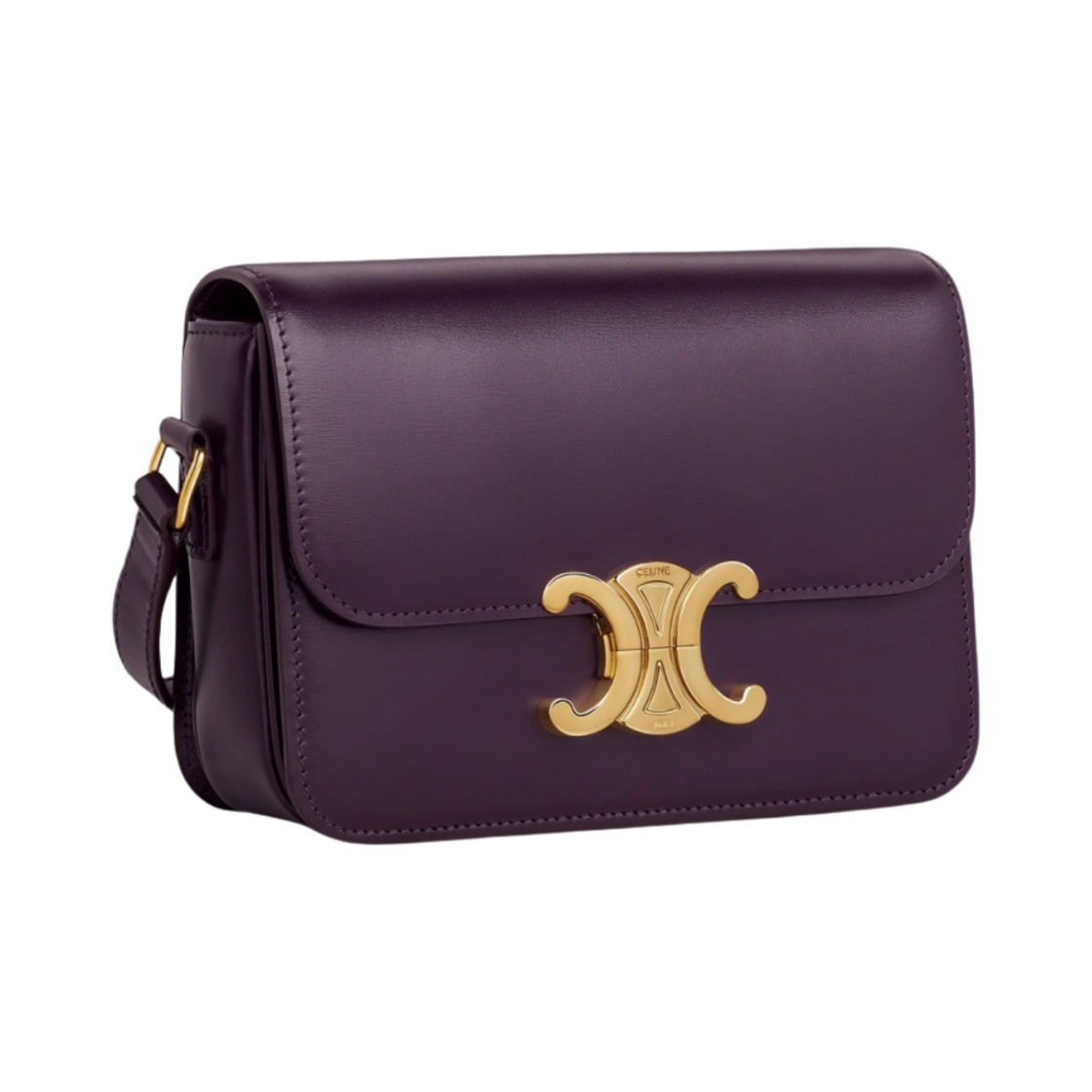 셀린느 샤이니 카프스킨 틴 트리옹프 백 오베르진(Celine Teen Triomphe Bag in Shiny Calfskin Aubergine) - 2