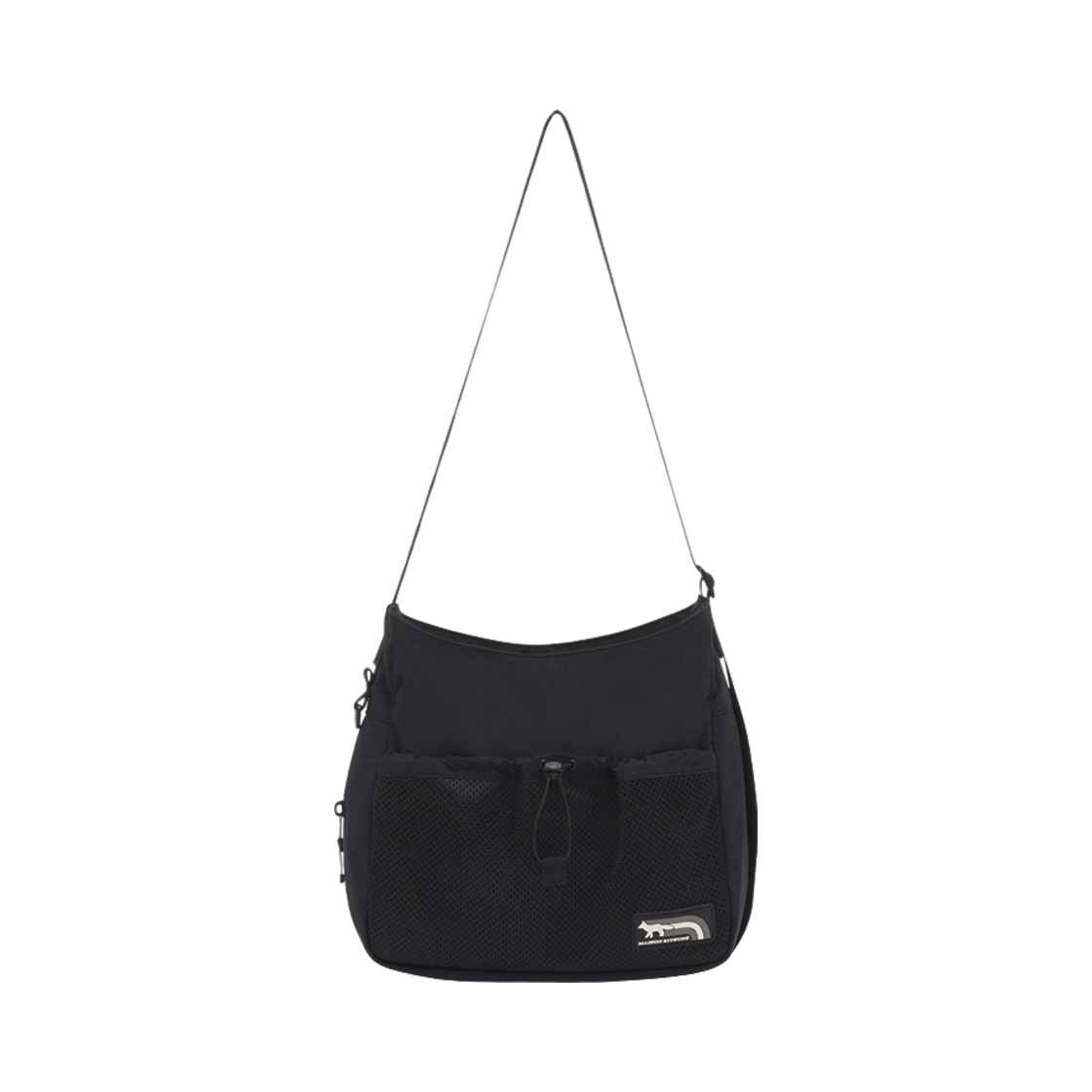 NM05172WQ4034-P199 Maison Kitsune Flash Fox Messenger Bag Black