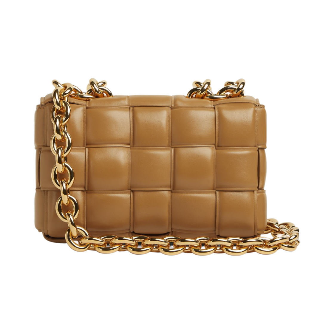 631421VBWZ09830 Bottega Veneta Padded Leather Chain Cassette Caramel - #4