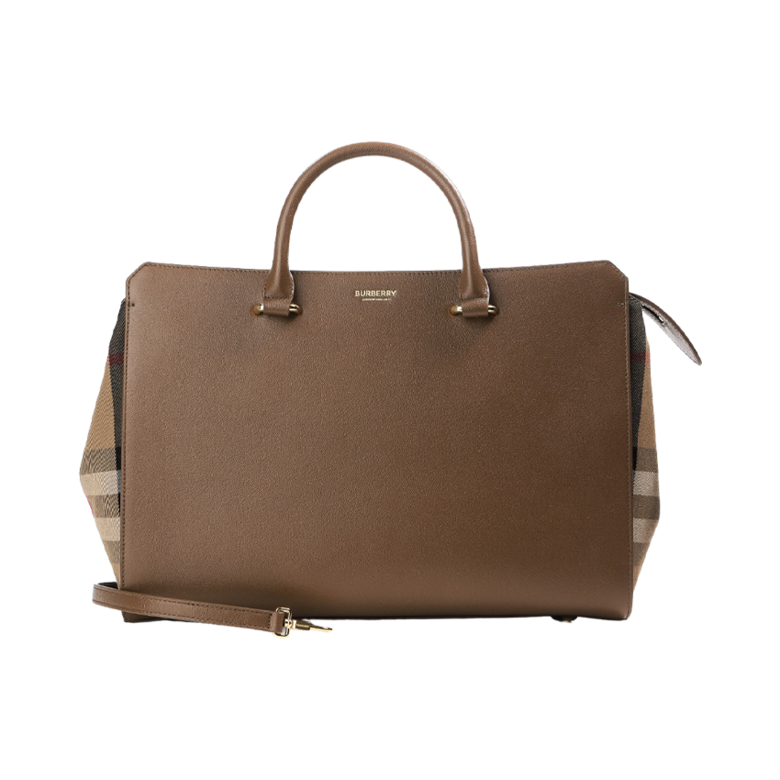 버버리 미디움 밴웰 투 웨이 체크 토트백 어스(Burberry Medium Banwell Two Way Check Tote Bag Earth) - 1