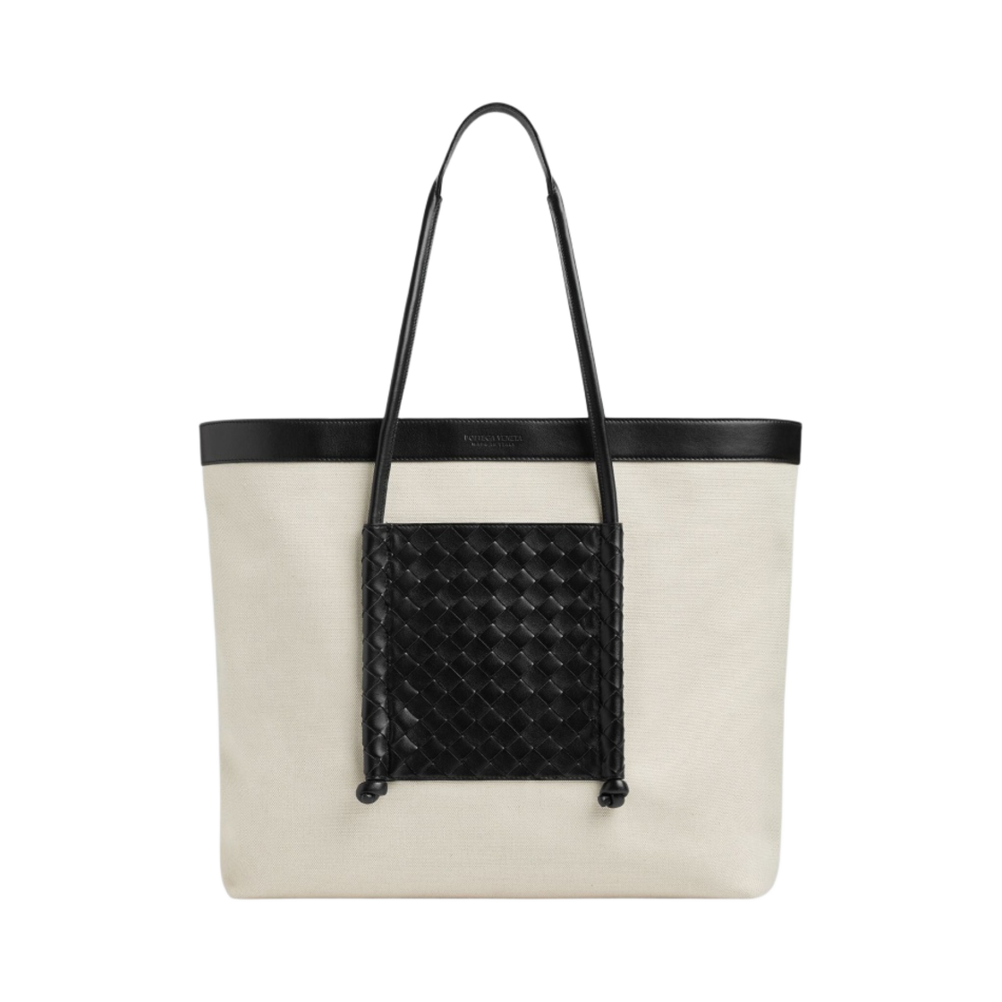 보테가 베네타 포텔로 토트백 내츄럴 블랙(Bottega Veneta Portello Tote Natural Black) - 1
