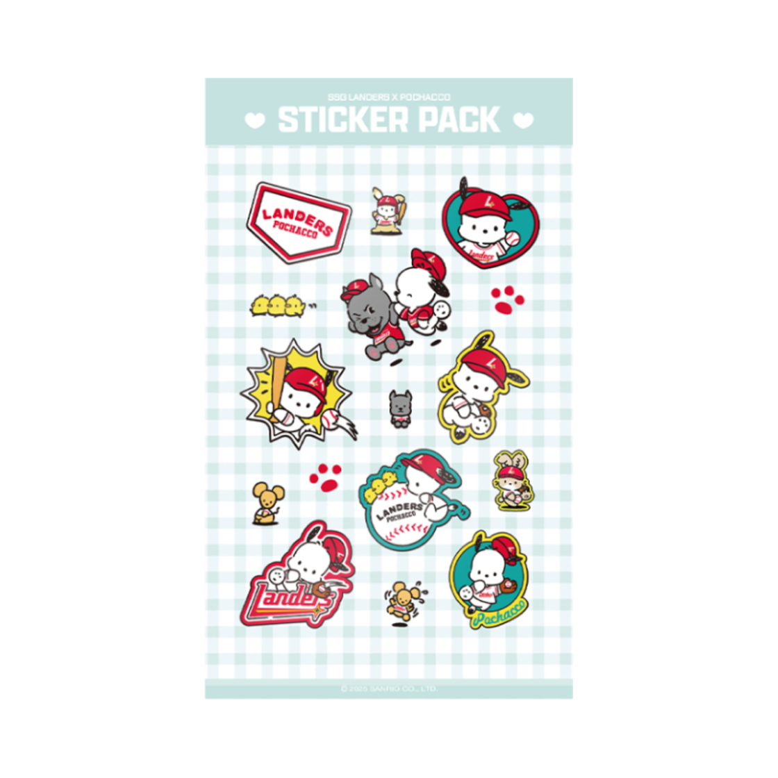 SSG 랜더스 x 포차코 스티커 팩 멀티(SSG Landers x Pochacco Sticker Pack Multi)