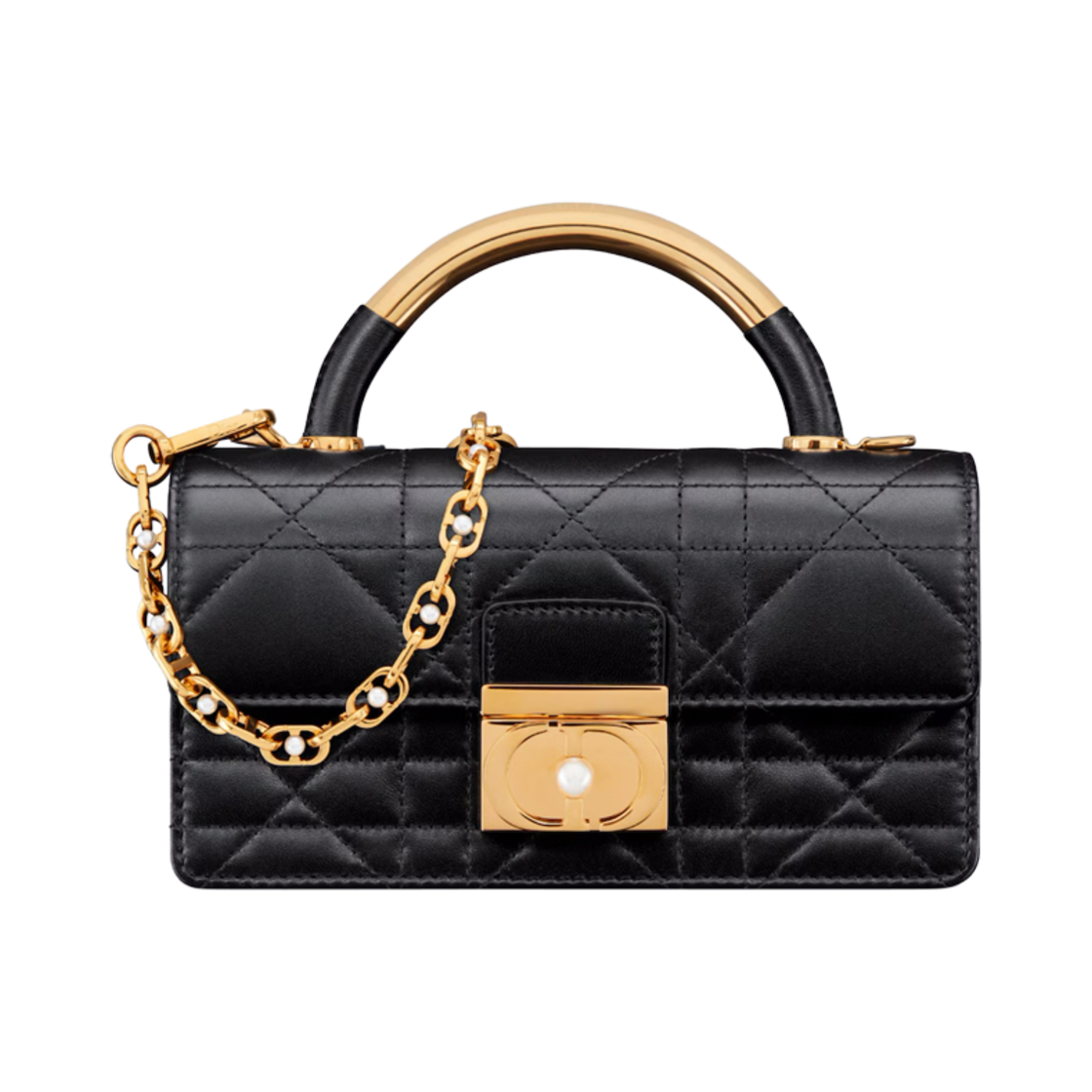 디올 미니 디올 앙쥬 백 매크로까나쥬 카프스킨 블랙