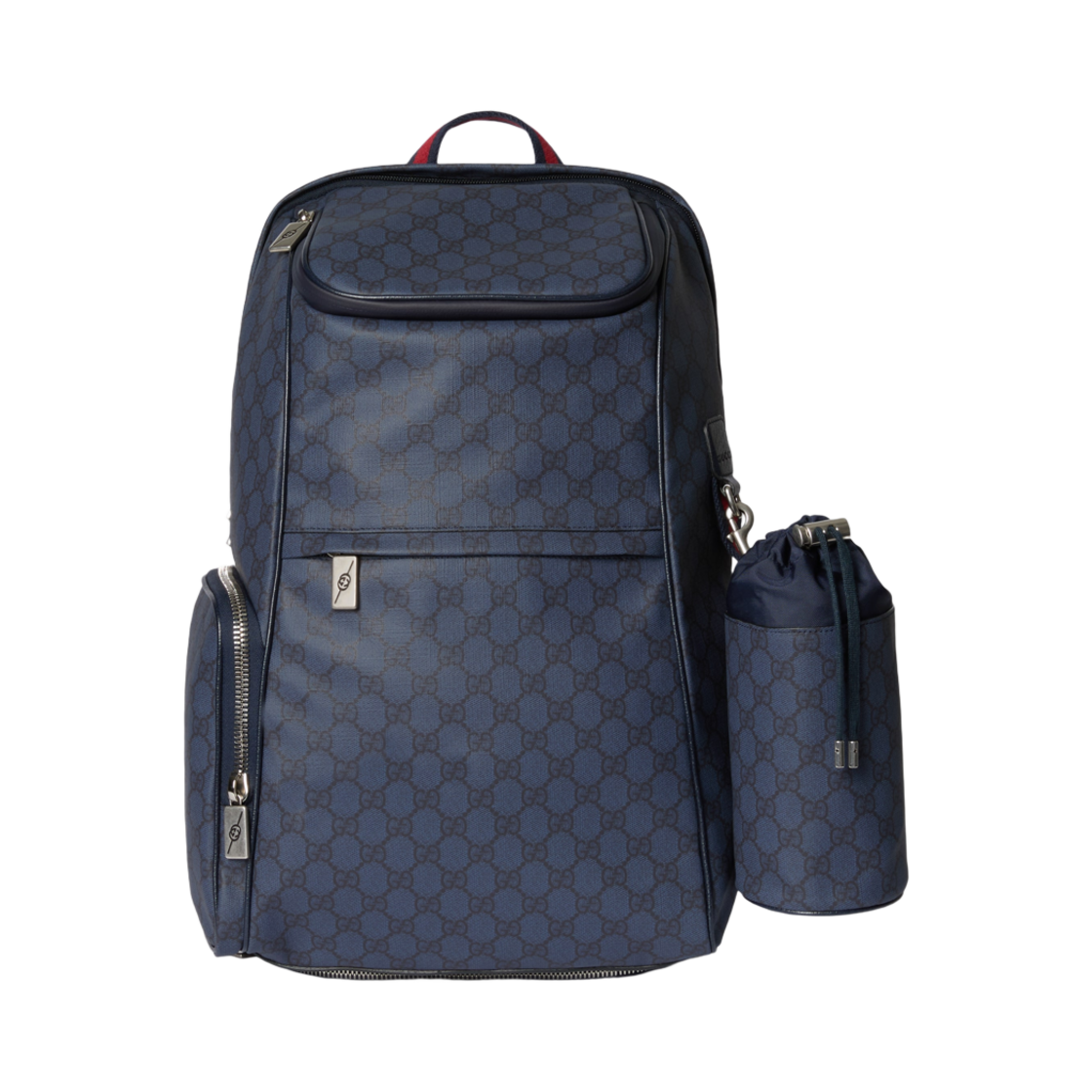 구찌 웹 디테일 미디움 백팩 다크 블루(Gucci Web Detail Medium Backpack Dark Blue) - 1