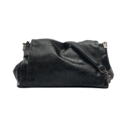 Zara Rock Style Flap Shoulder Bag Black