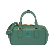 Miu Miu Leather Top Handle Bag Sage Green