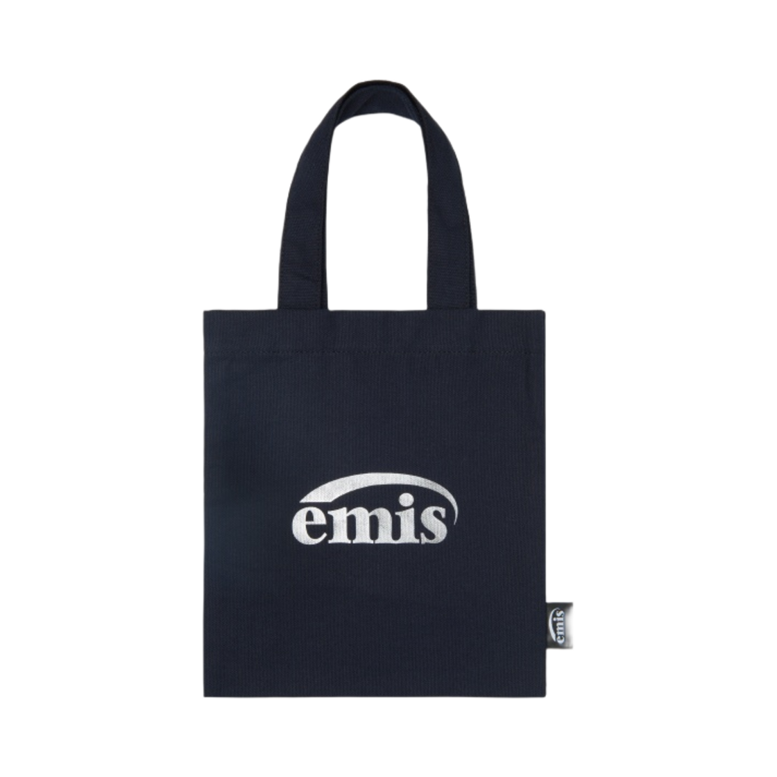 이미스 실버 로고 미니 에코백 네이비(Emis Silver Logo Mini Eco Bag Navy)