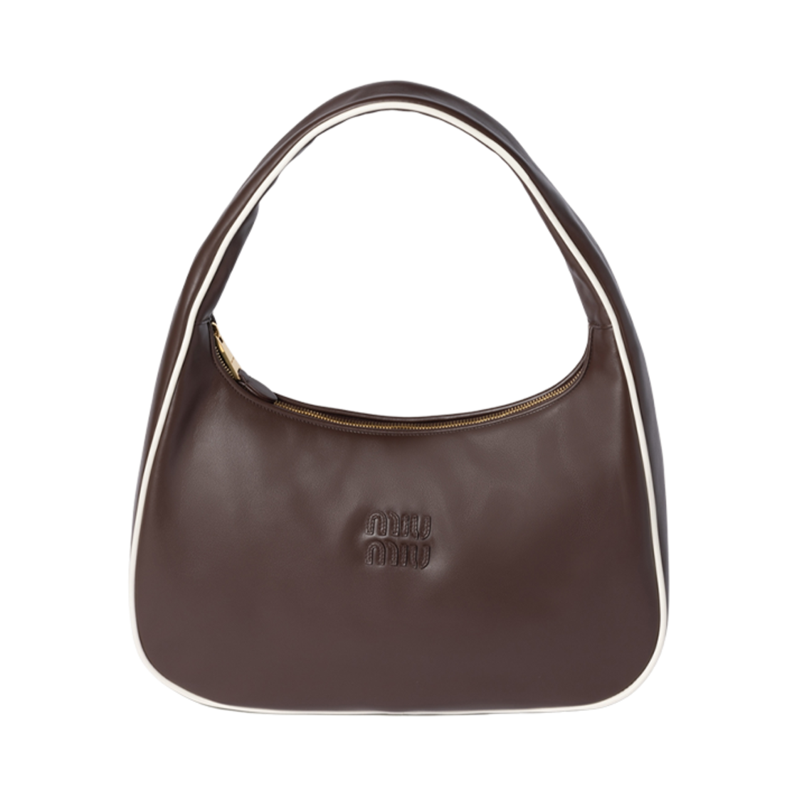 5BC183-2IBP-F03XH Miu Miu Wander Leather Bag Briarwood White