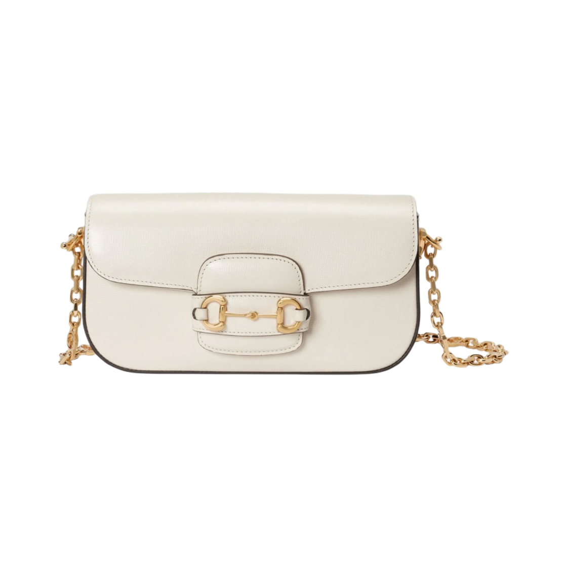구찌 홀스빗 1955 스몰 숄더백 레더 화이트