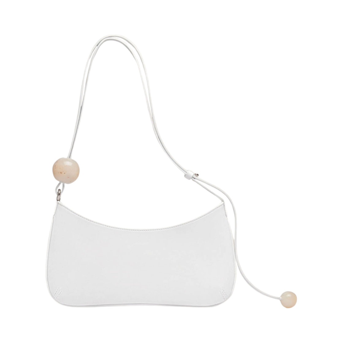 자크뮈스 르 비쥬 펄 비디드 숄더백 화이트(Jacquemus Le Bisou Perle Beaded Shoulder Bag White) - 3