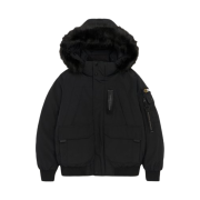 National Geographic Taruga Fur Trim Hood Goose Down Jumper Carbon Black