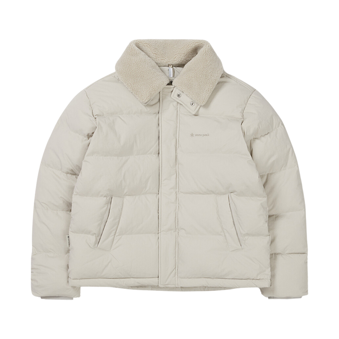 S24WMGDJ56LE Snow Peak Kara Buckle Neck Heavy Down Jacket Light Beige