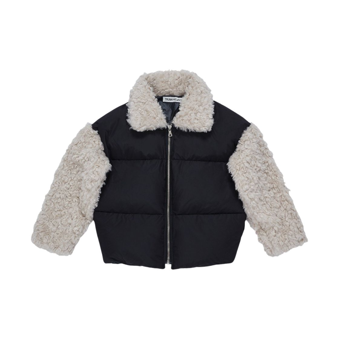 TP23FWJP02 TRUNKPROJECT Faux-Fur Down Jumper Black & White