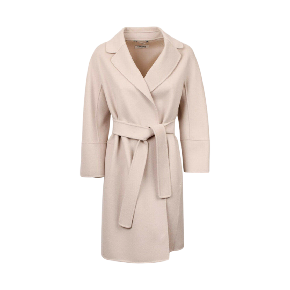 ARONA-055 (W) S Max Mara Arona Virgin Wool Coat Natural