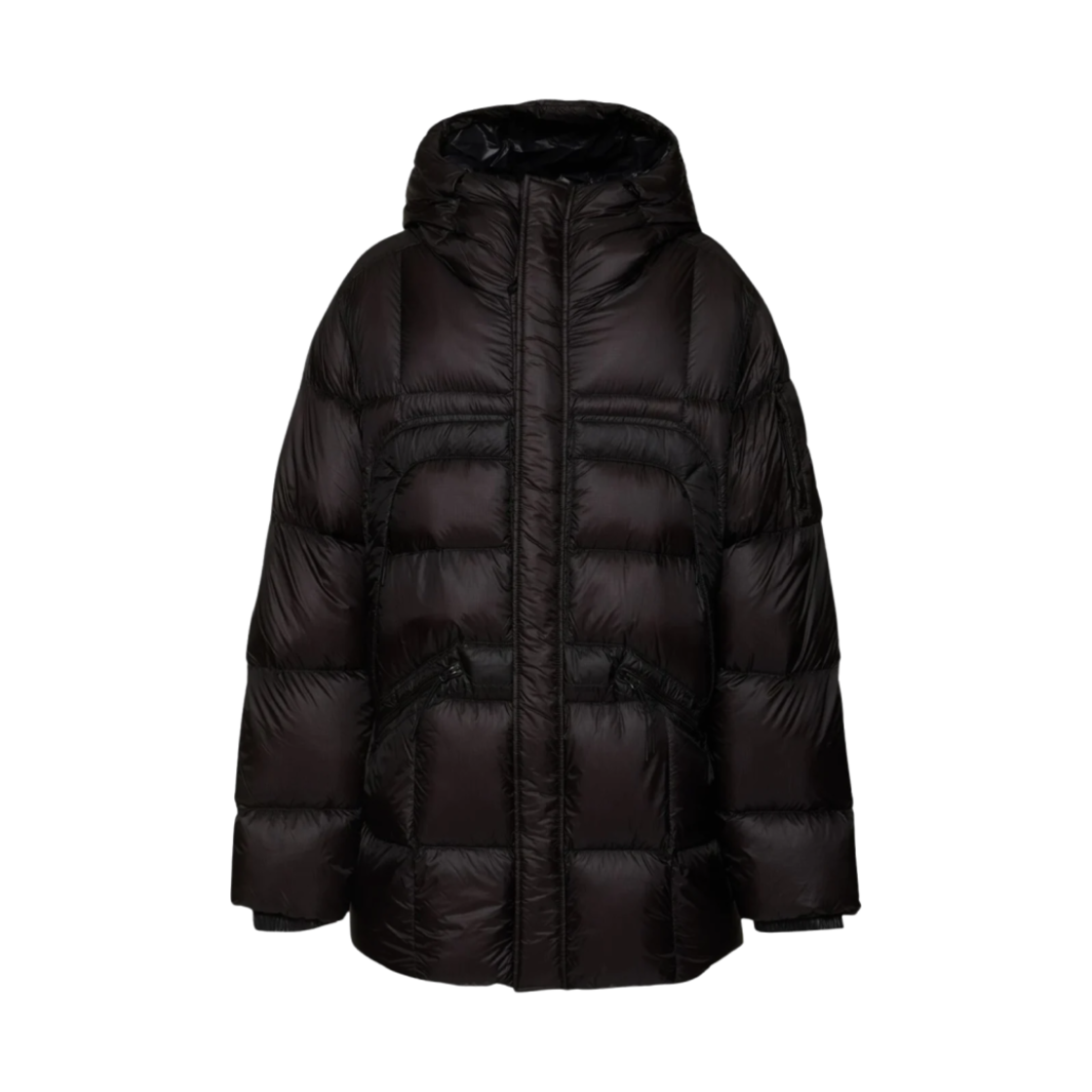 C.P. 컴퍼니 D.D. 쉘 후드 롱 다운 자켓 블랙 - 24FW(C.P. Company D.D. Shell Hooded Long Down Jacket Black - 24FW)