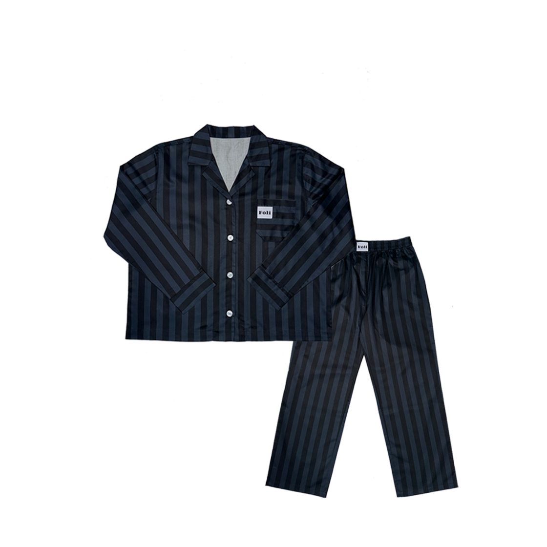 (Unisex) Royal Black PJ Set (2pcs) Foli Unisex PJ Set 2pcs Royal Black