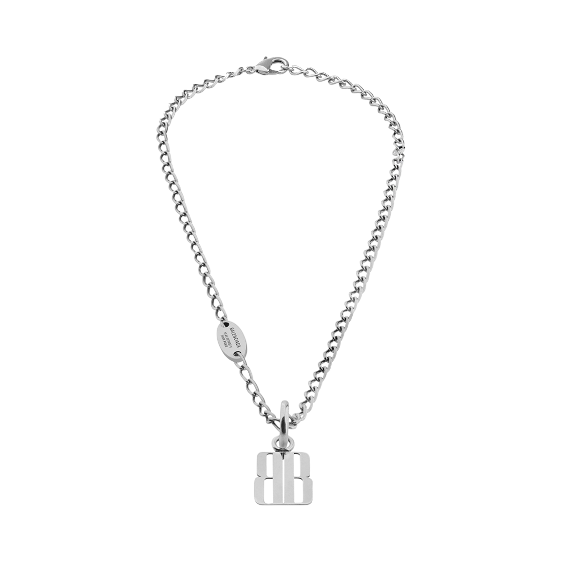 832652TZB2S0668 Balenciaga Nano Thin Necklace Silver