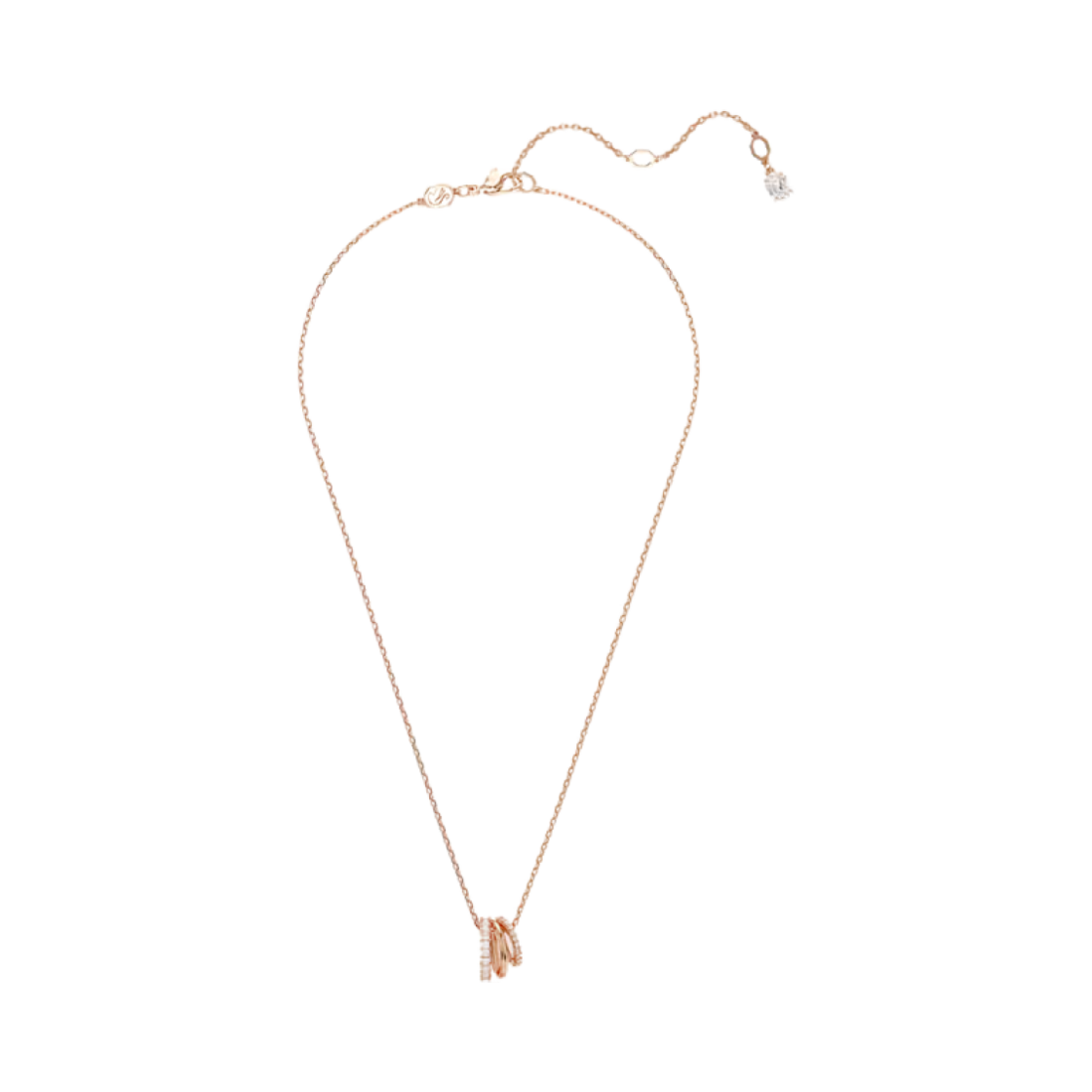 (W) 스와로브스키 하이퍼볼라 펜던트 믹스 컷 화이트 로즈 골드톤 플래팅((W) Swarovski Hyperbola Pendant Mixed Cut White Rose Gold Tone Plated)