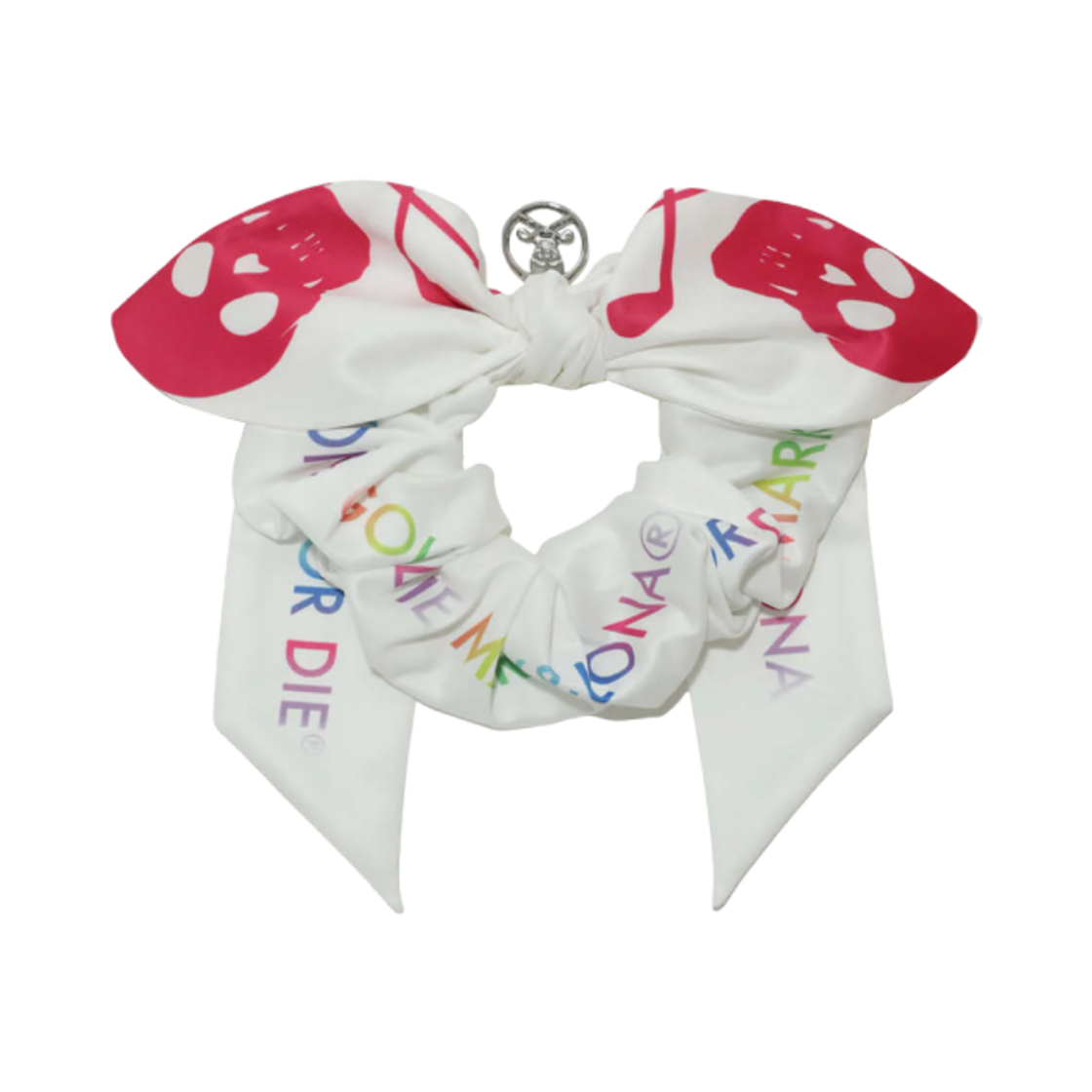 MLF-4B-FA02 (W) Mark & Lona Ribbon Logo Point Hair Band White