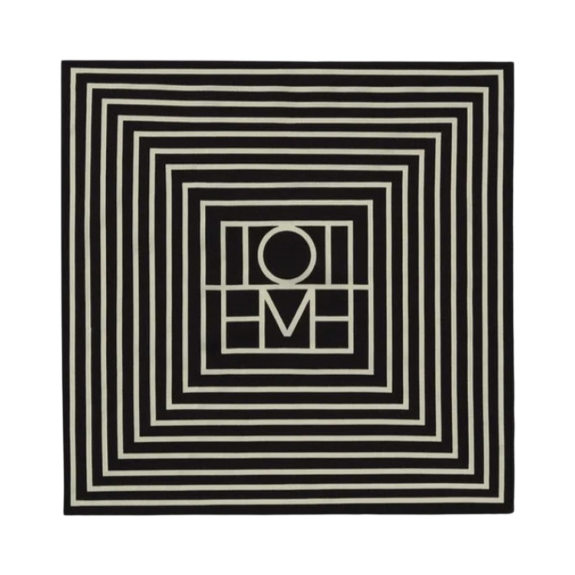 토템 시그니처 모노그램 실크 포켓 스카프 블랙(Toteme Signature Monogram Silk Pocket Scarf Black)