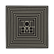 Toteme Signature Monogram Silk Pocket Scarf Black