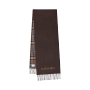 Burberry Check Cashmere Reversible Muffler Dark Birch Brown