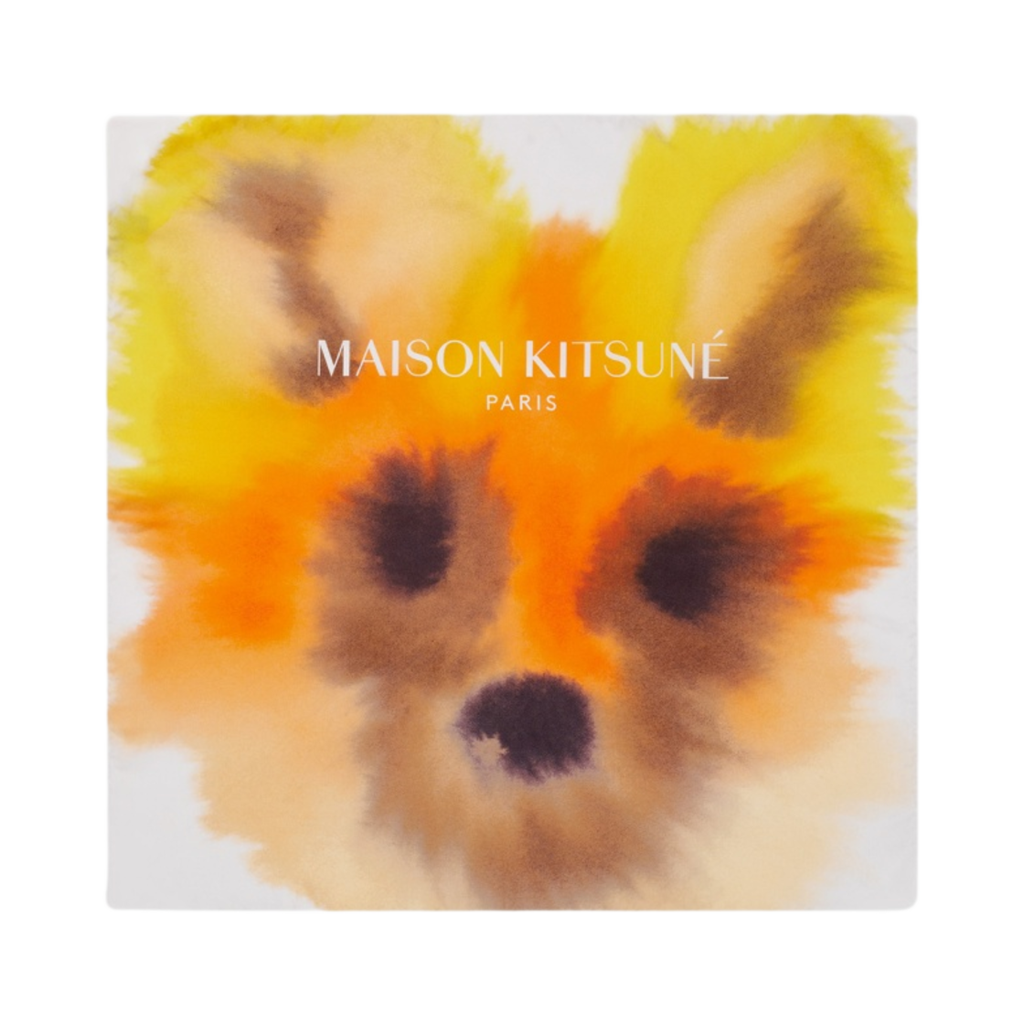 메종 키츠네 x 롭 밴 미에를로 폭스 실크 스카프 아쿠아렐 프린트(Maison Kitsune x Rop Van Mierlo Fox Silk Scarf Aquarelle Print) - 1