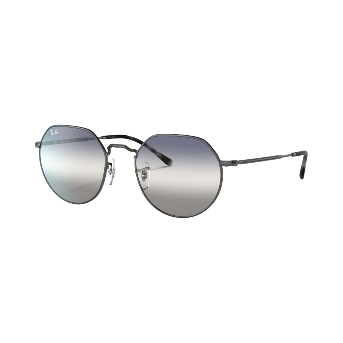 레이밴 잭 폴리쉬드 건메탈 프레임 블루 그레이 그라디언트 렌즈(Ray-Ban Jack Polished Gunmetal Frarme Blue Grey Gradient Lenses) - 1