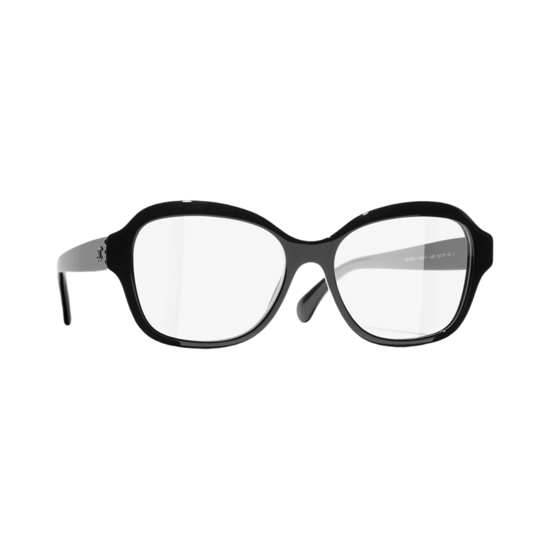 샤넬 스퀘어 프레임 아세테이트 글래스 펄 & 블랙(Chanel Square Eyeglasses Acetate Glass Pearls & Black) - 2