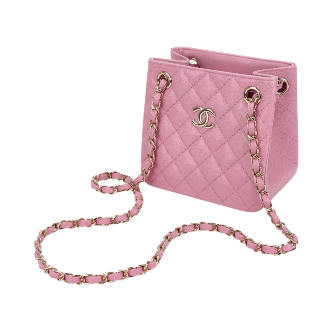 샤넬 미니 버킷백 그레인드 카프스킨 & 골드 메탈 핑크(Chanel Mini Bucket Bag Grained Calfskin & Gold Pink) - 3
