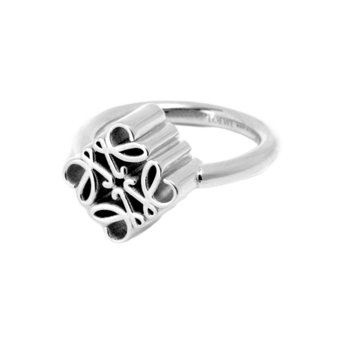 (W) 로에베 싱글 아나그램 링 스털링 실버((W) Loewe Single Anagram Ring in Sterling Silver) - 1