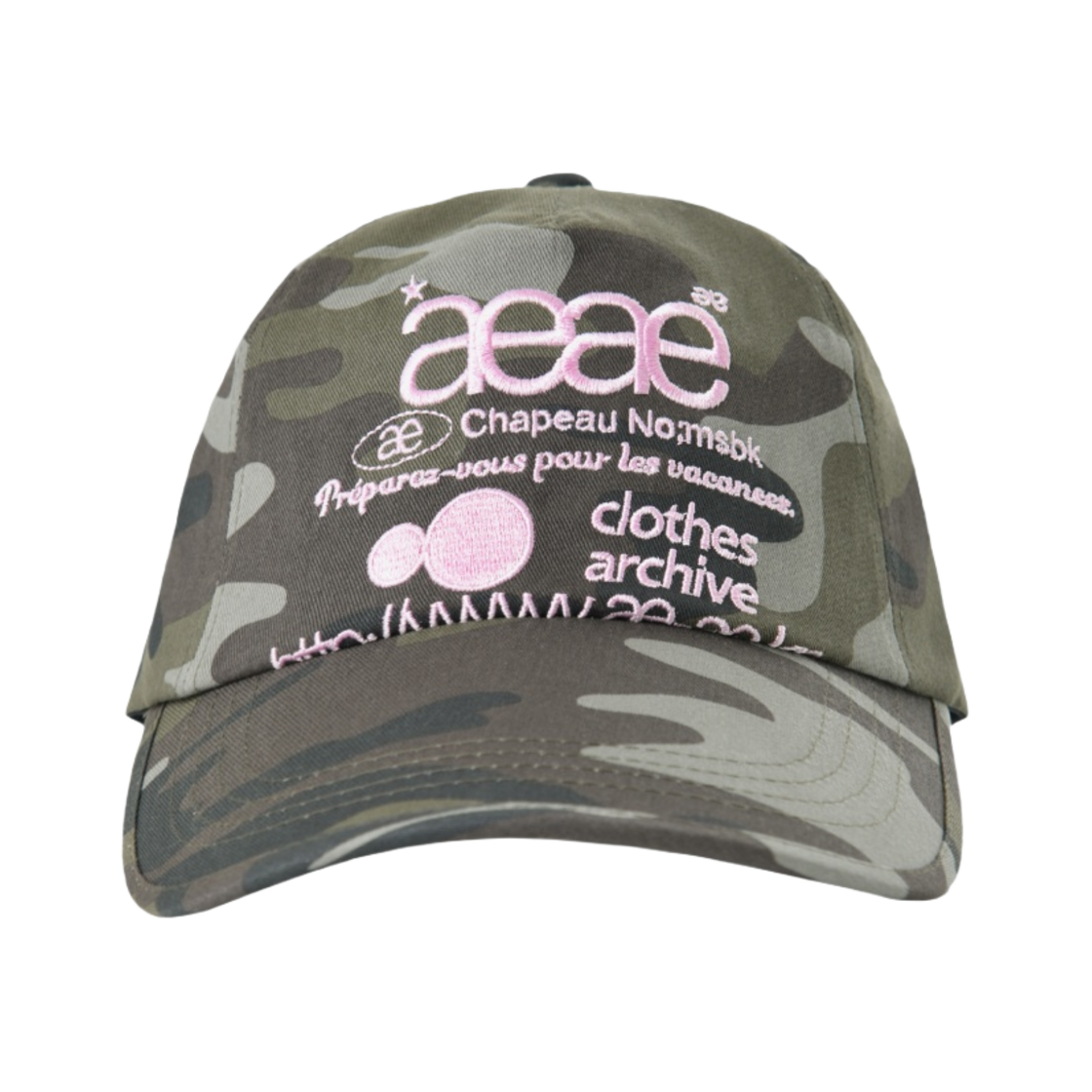 에이이에이이 웹 로고 카고 5 패널 캡 그린(Aeae Web Logo Camo 5-Pannel Cap Green)
