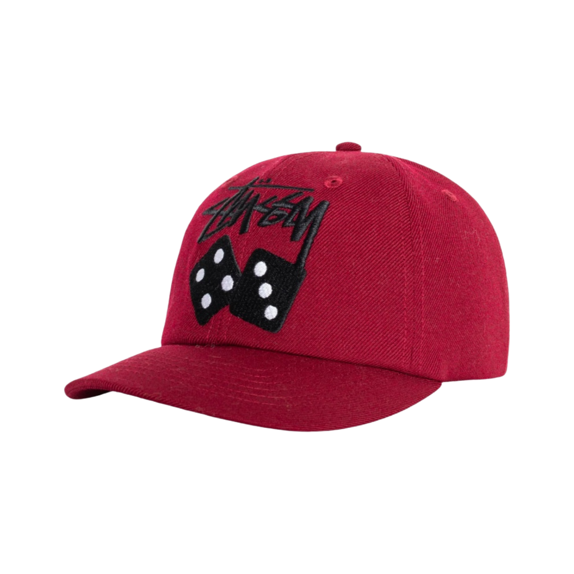 스투시 로우 프로파일 스탁 다이스 스냅백 마룬(Stussy Low Profile Stock Dice Snapback Maroon) - 2