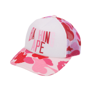 BAPE ABC Camo NYC Logo Mesh Cap Pink