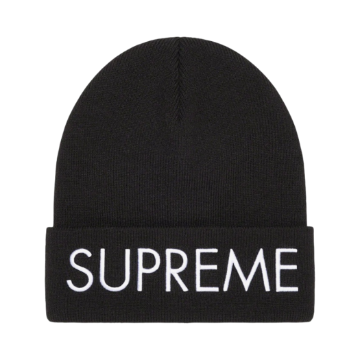 Supreme Overprint Beanie Black 22SS 帽子 Supreme Overprint Beanie