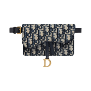 Dior Saddle Belt Pouch Blue Dior Oblique Jacquard