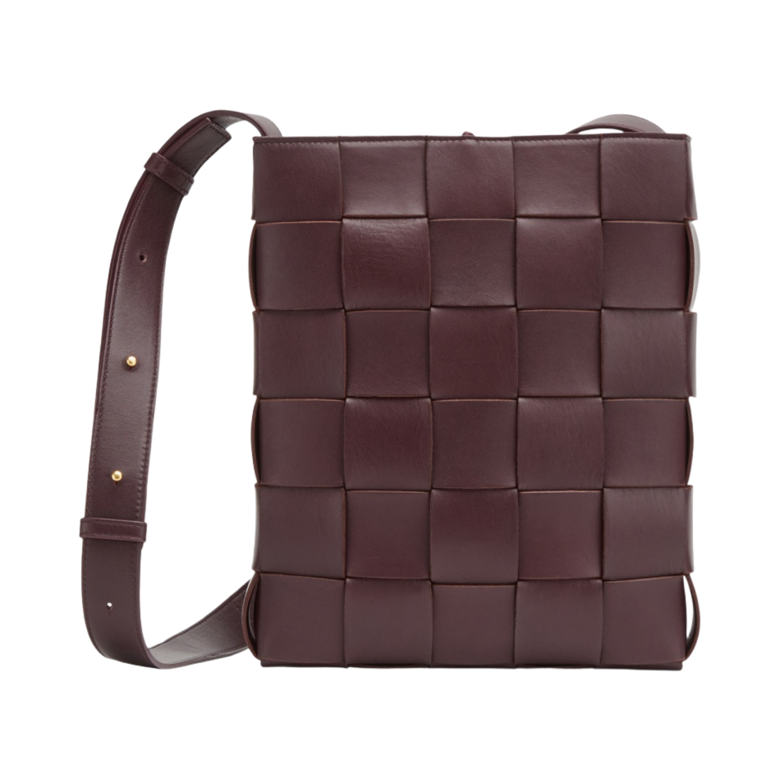 649601VMAY15010 Bottega Veneta Leather Messenger Cassette Grape