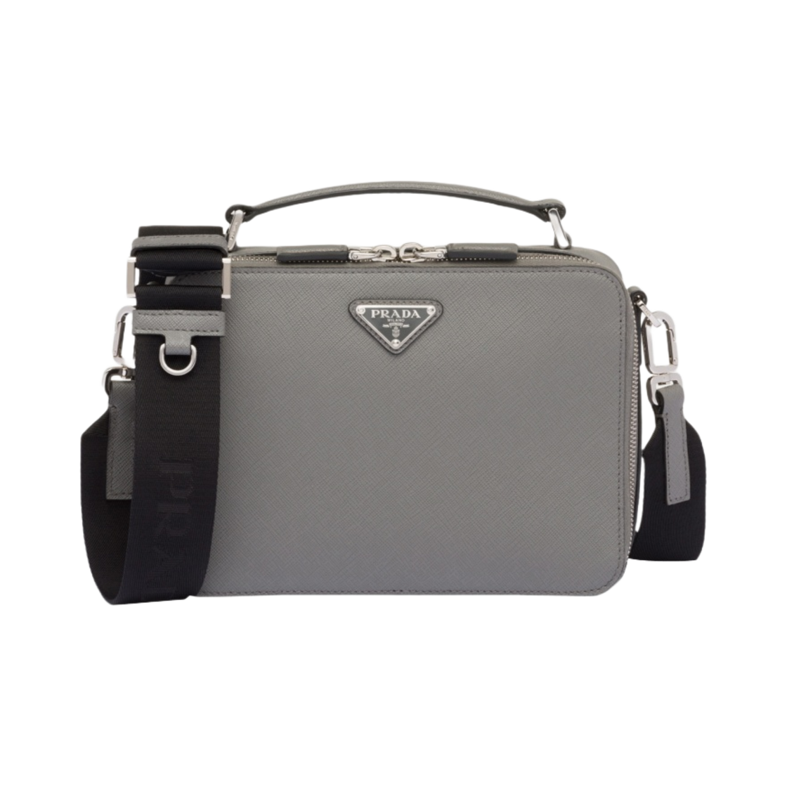 프라다 사피아노 레더 브리크 백 마블 그레이(Prada Saffiano Leather Brique Bag Marble Grey) - 1