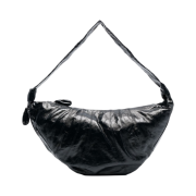 Lemaire Large Croissant Bag Coated Linen Canvas Midnight Green