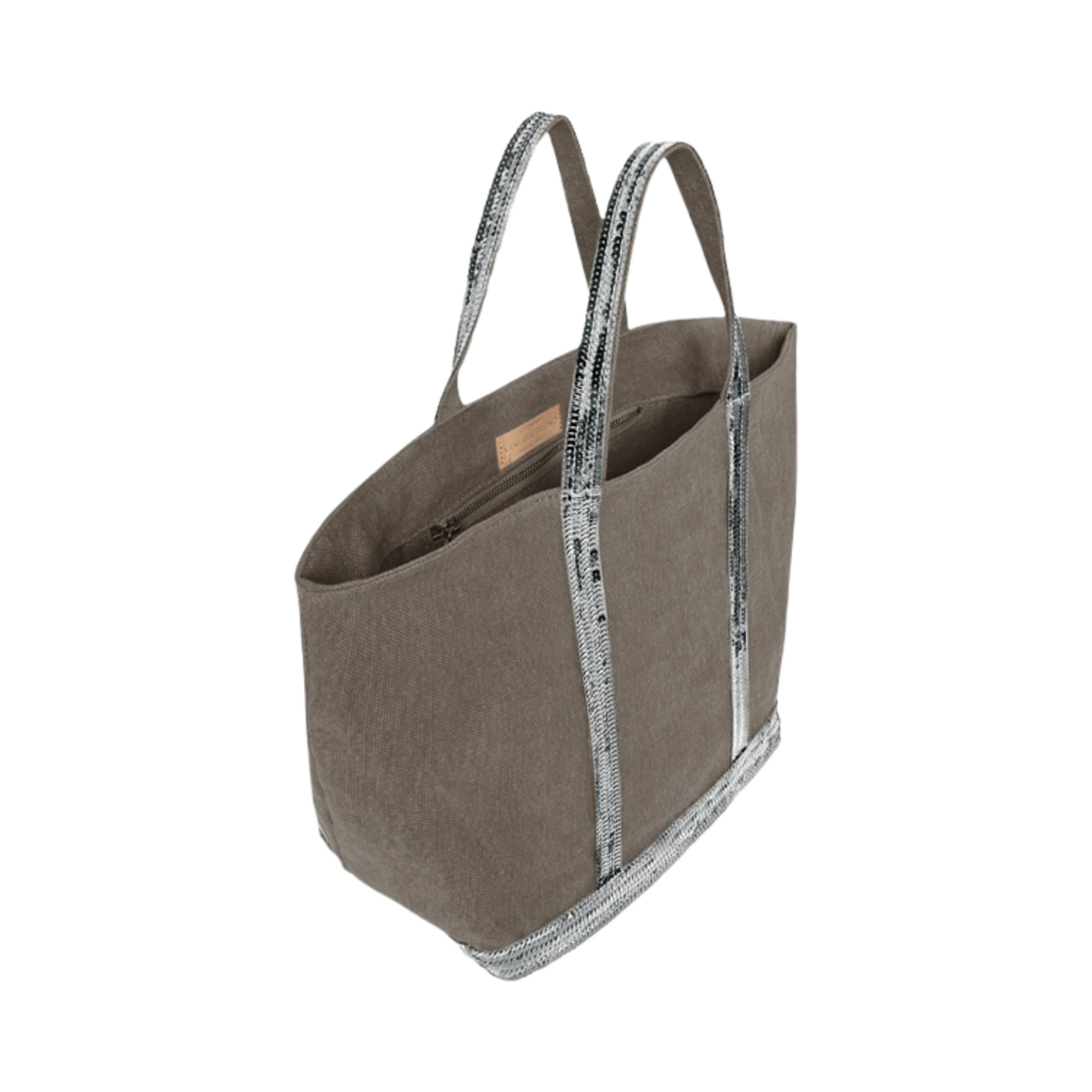 바네사 브루노 리넨 M 카바스 토트 라임스톤(Vanessa Bruno Linen M Cabas Tote Limestone) - 3