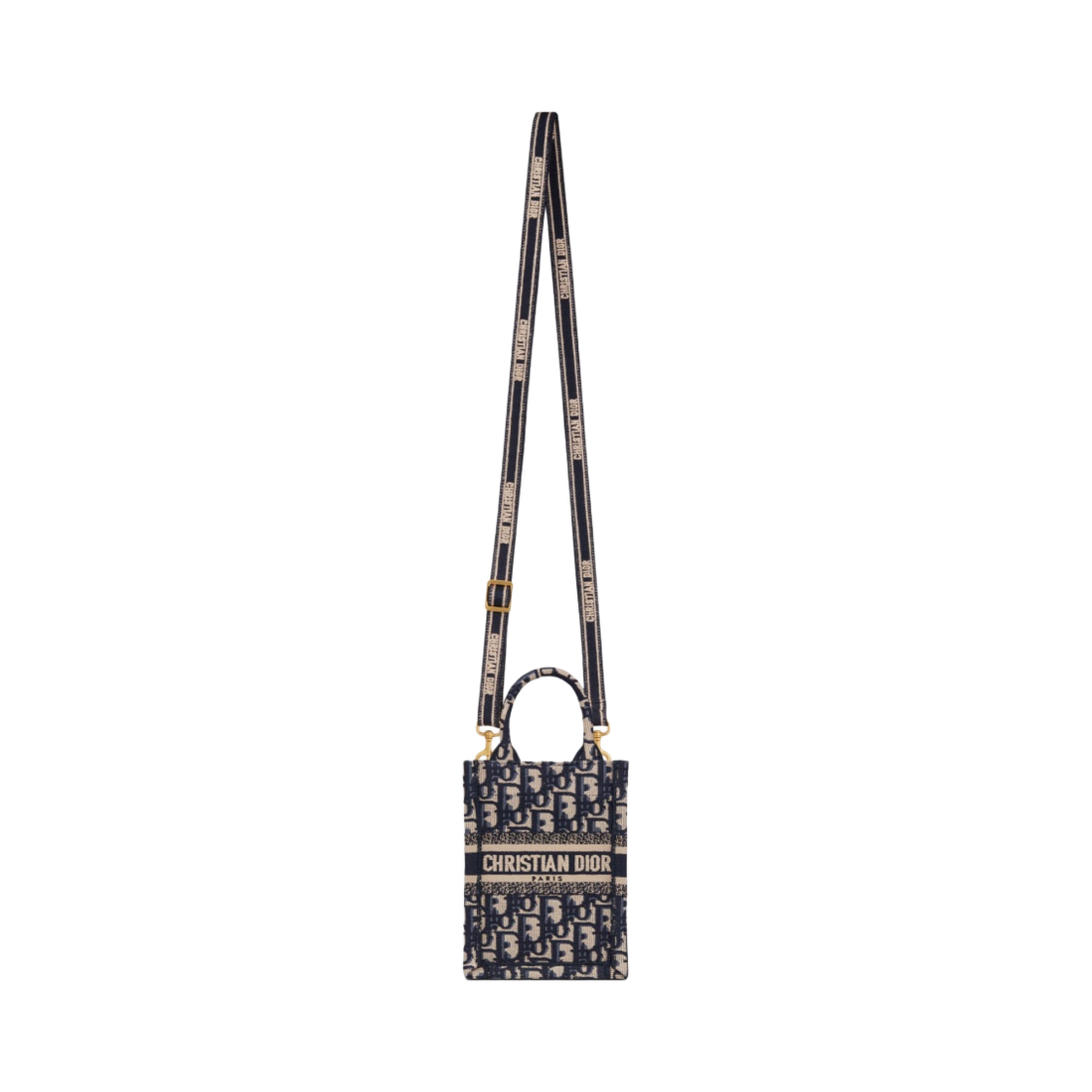 디올 미니 북 토트 휴대폰 백 블루 디올 오블리크 자수(Dior Mini Book Tote Phone Bag Blue Dior Oblique Embroidery) - 2
