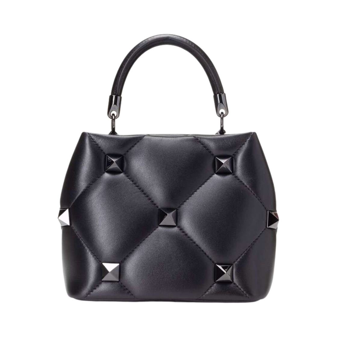 발렌티노 톤온톤 로만 스터드 스몰 토트백 블랙(Valentino Tone-on-Tone Roman Stud Small Tote Bag Black) - 2