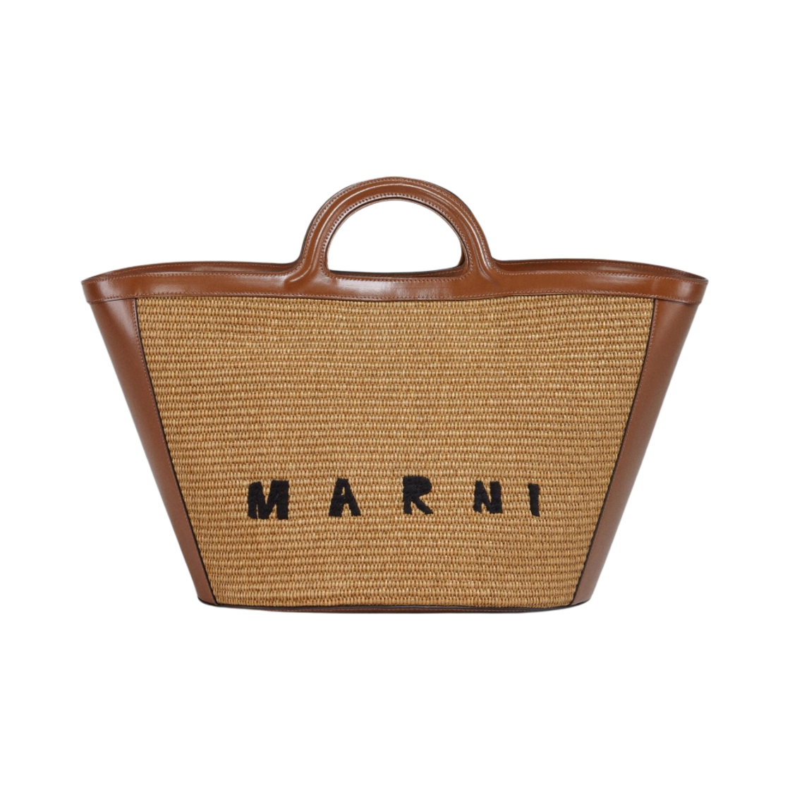 마르니 레더 & 라피아 트로피칼리아 라지백 로우 시에나(Marni Leather & Raffia Tropicalia Large Bag Raw sienna) - 1