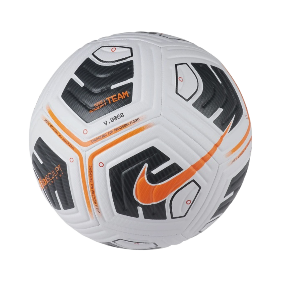 나이키 아카데미 풋볼 화이트 블랙 토탈 오렌지(Nike Academy Football White Black Total Orange)