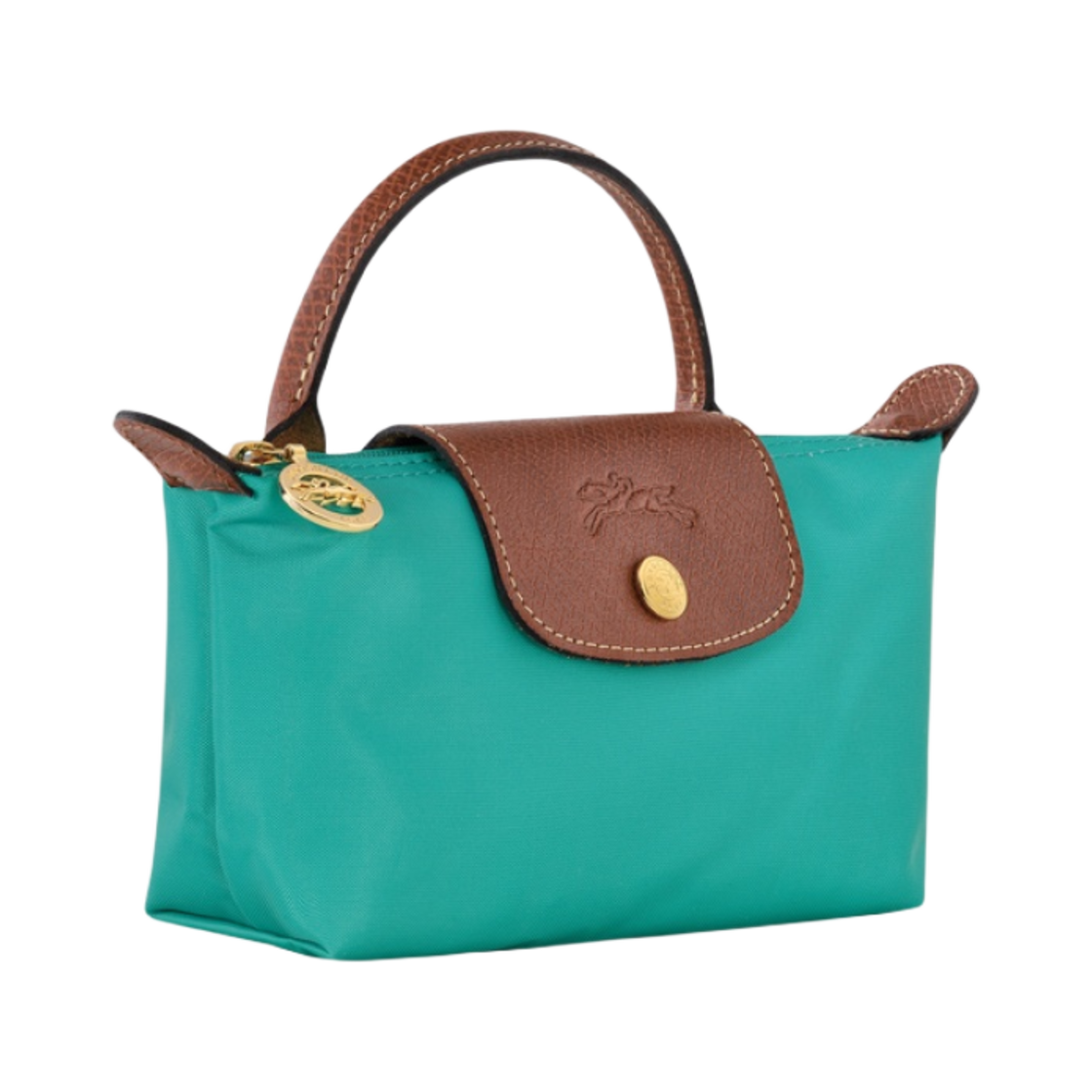 34175089P70 Longchamp Le Pliage Original Handle Pouch Blue Turquoise - #2
